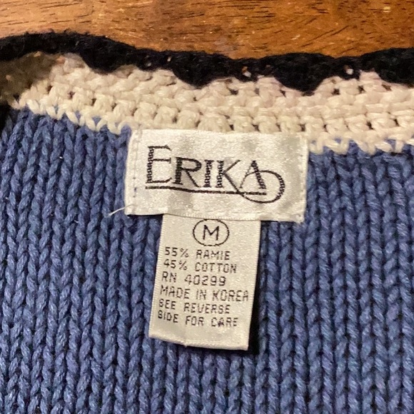 Beautiful knitted cotton waistcoat from the early nineties to late eighties. - Picture 2 of 3